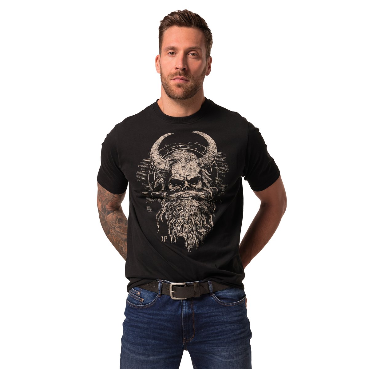 Lot de 2 t-shirts à manches courtes noir, JP1880
