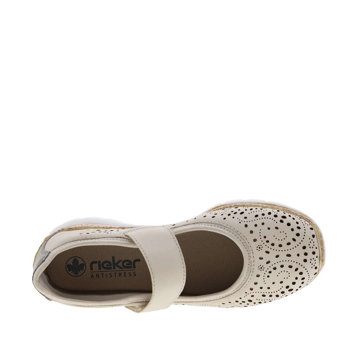 Ballerines talon plat beige, RIEKER
