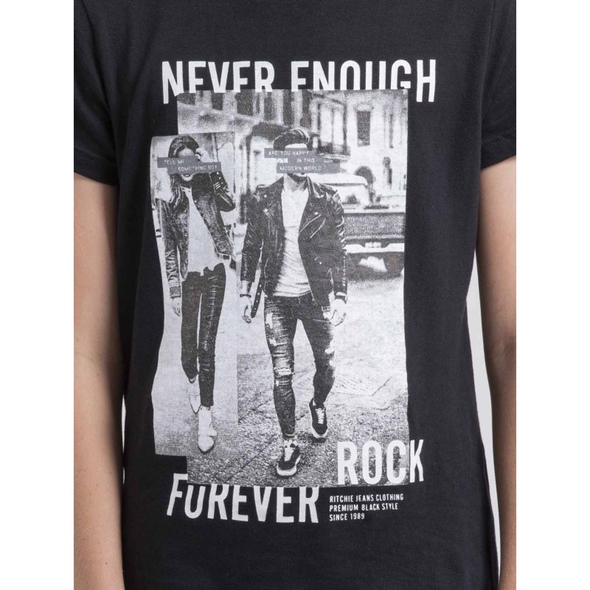 T-shirt Col Rond Pur Coton Jamijel-j noir, RITCHIE