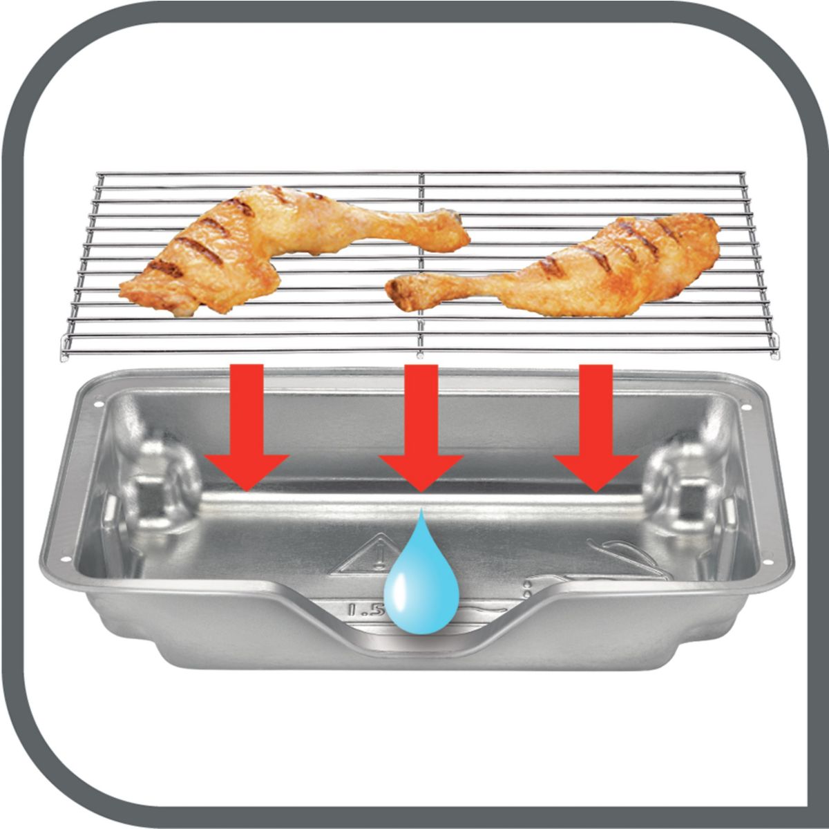 Barbecue électrique BG931812 easygrill 2 en 1 sur pieds, 35x21 cm noir, TEFAL