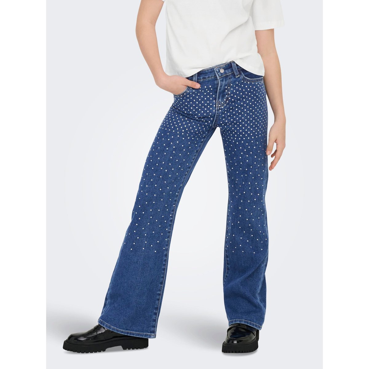 Jean À Jambe Large medium blue denim, KIDS ONLY