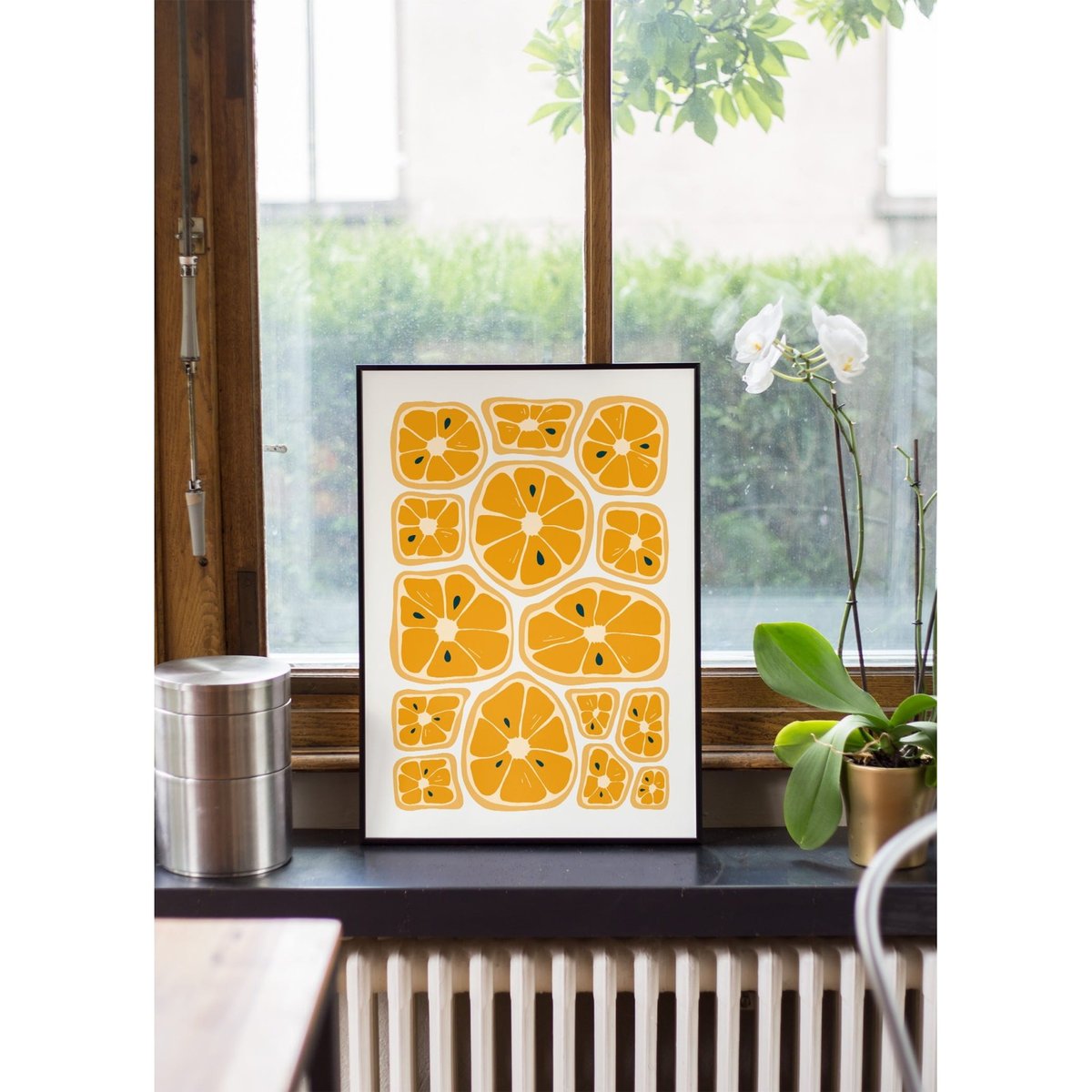 Affiche Rondelles d'Oranges blanc, L'AFFICHERIE