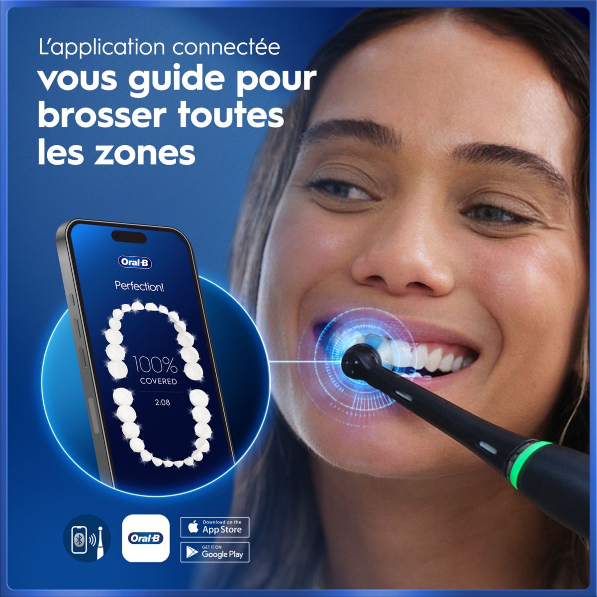Brosse à dents électrique iO5 Duo Matt Black/Quite White couleur unique, ORAL B