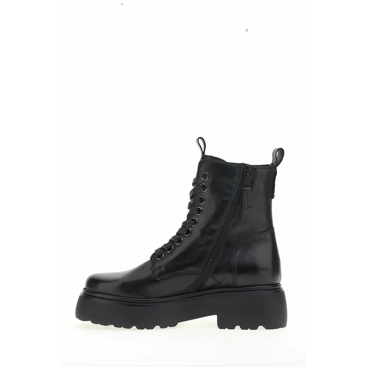 Lace-Up Ankle Boots in Leather black, MJUS