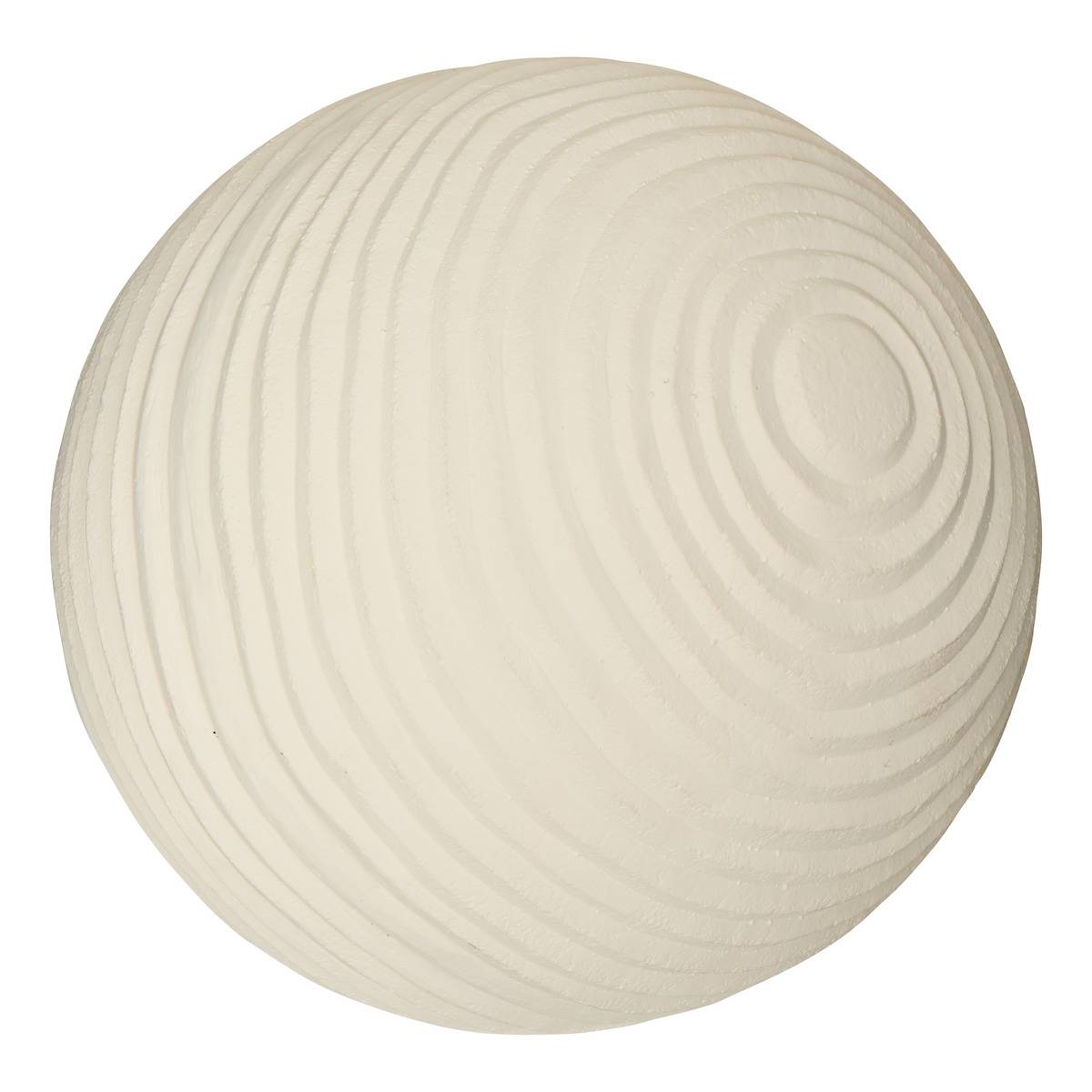Objet déco d'extérieur boule D34cm BILI blanc, ATMOSPHERA