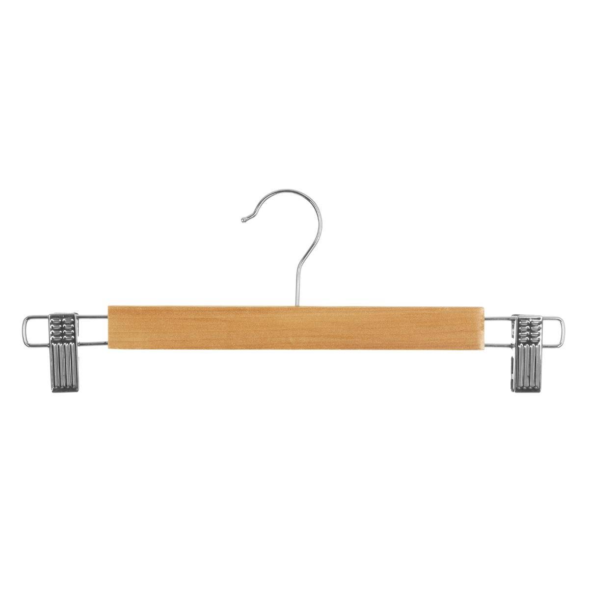 Lot de 3 cintres à pinces en métal et bois HANG' CLIP beige, 5FIVE SIMPLY SMART