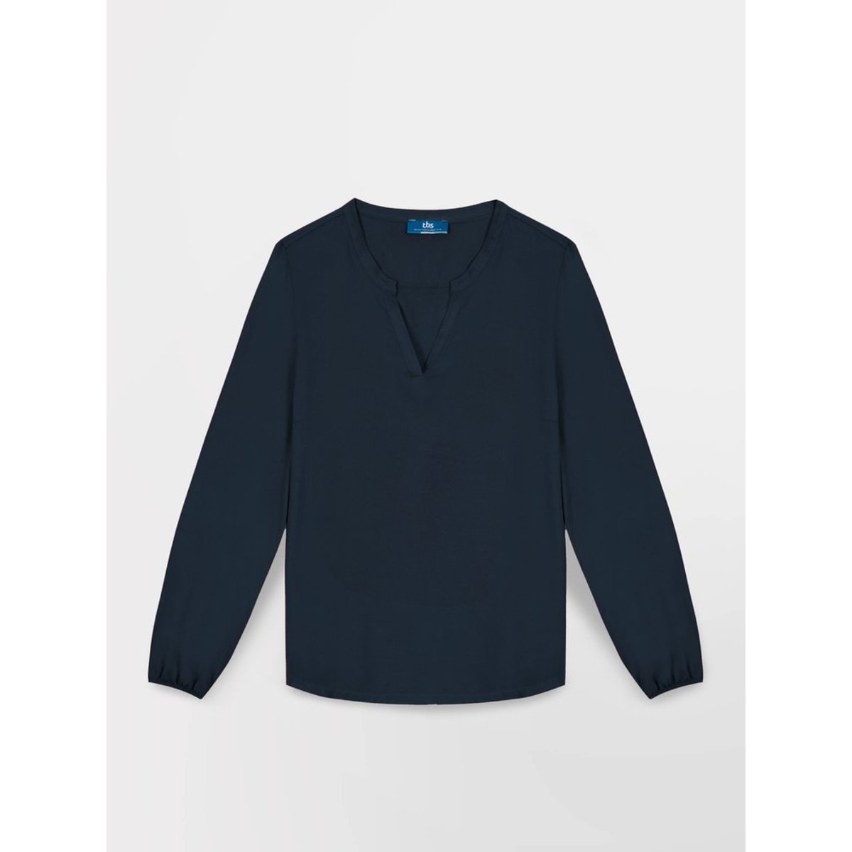 Blouse col v ANAELMIS19032 marine, TBS
