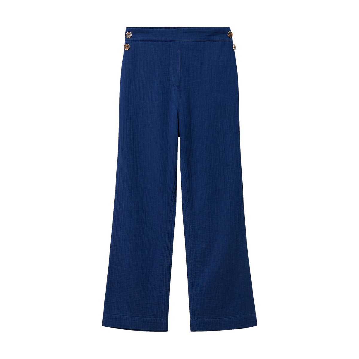 Pantalon large 7/8ème taille haute bleu roi, BREAL