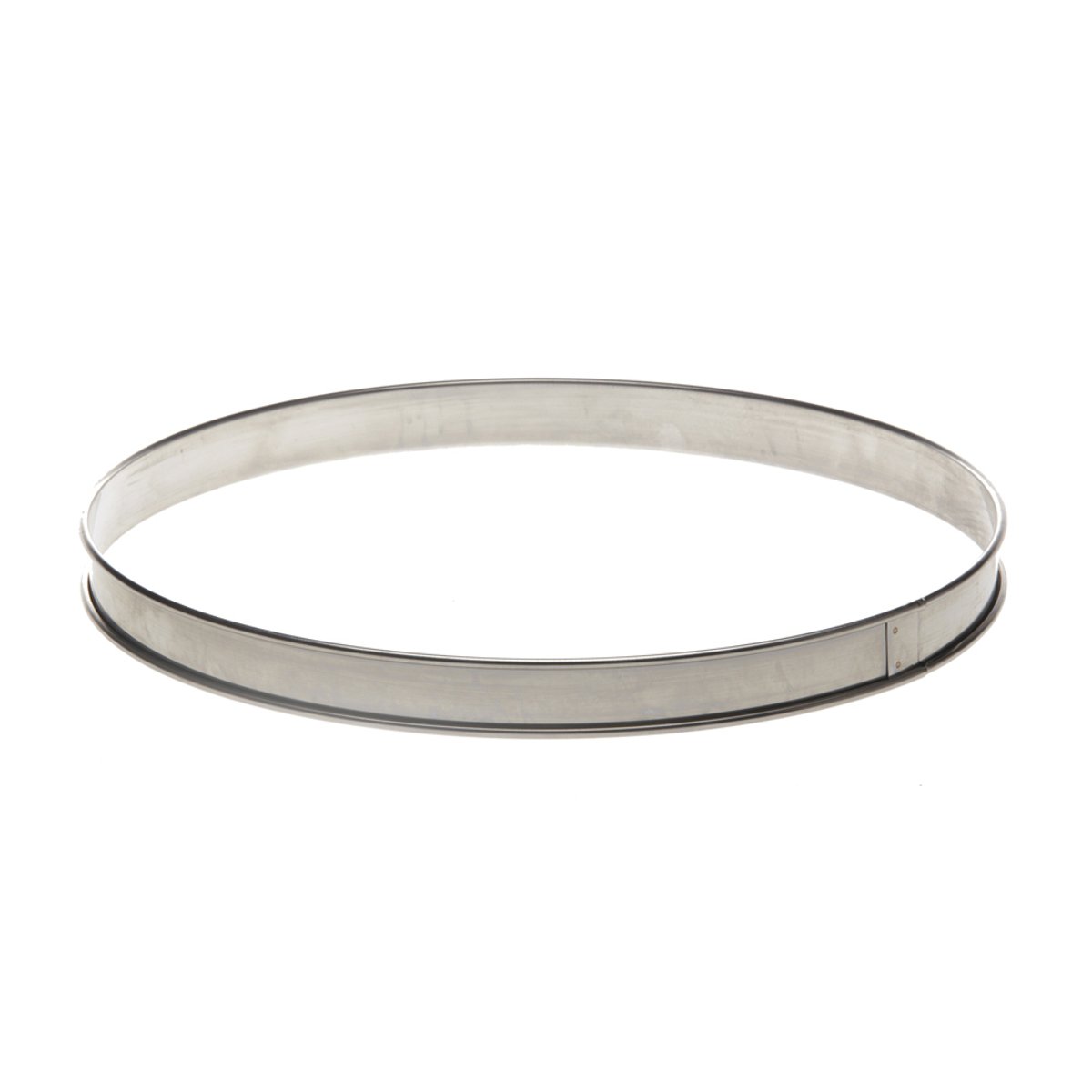 Cercle à tarte bord roulé 24 cm en inox argent / métallique, DE BUYER