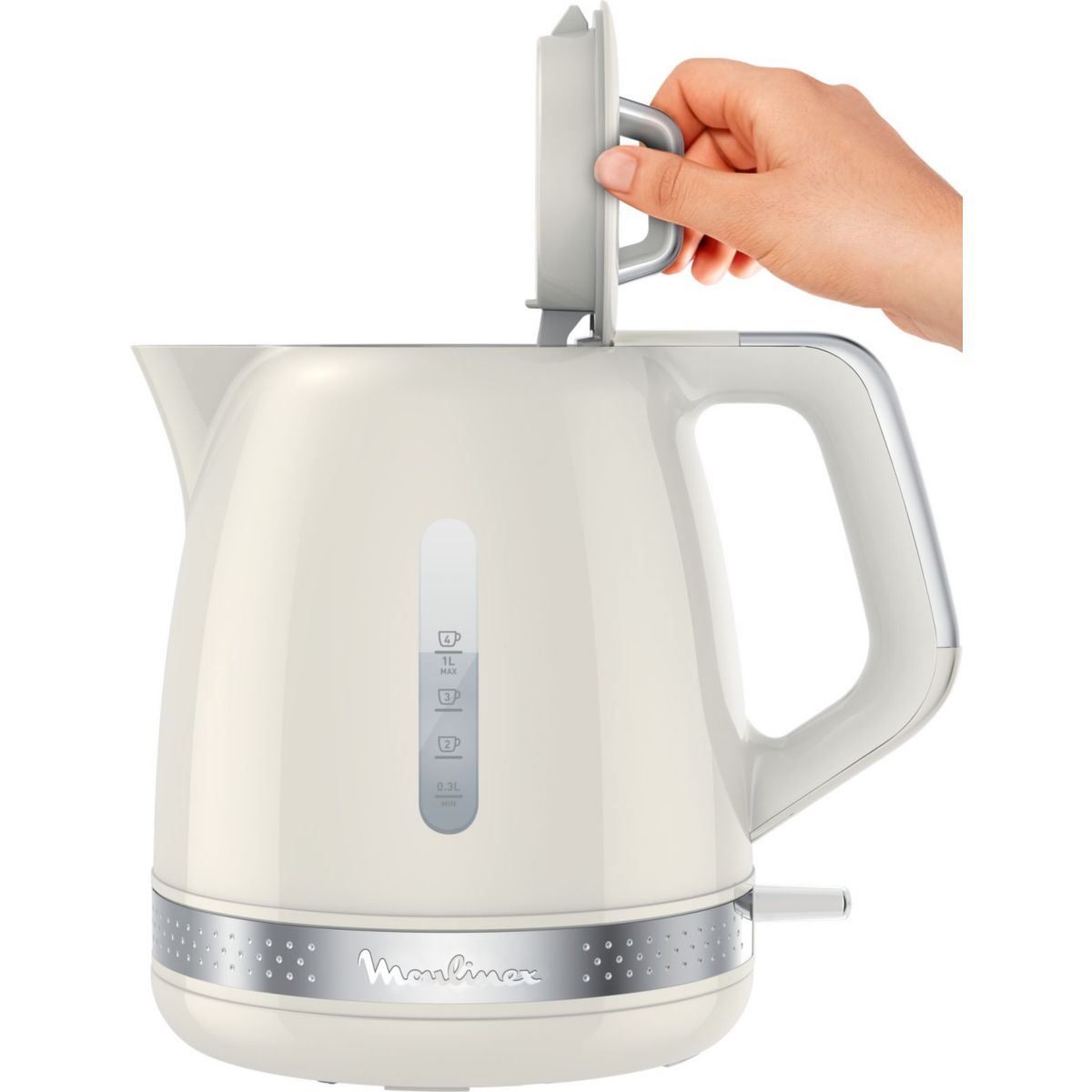 Bouilloire BY323A10 soleil ivoire blanc, MOULINEX