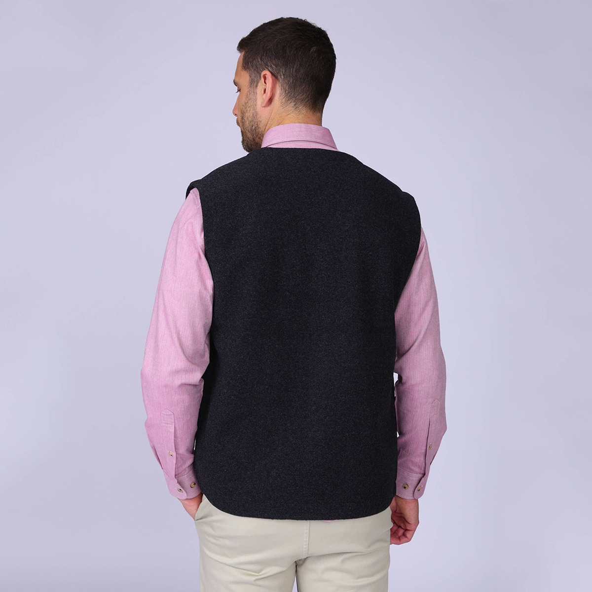 Gilet sans manches Howard light grey, MISE AU GREEN