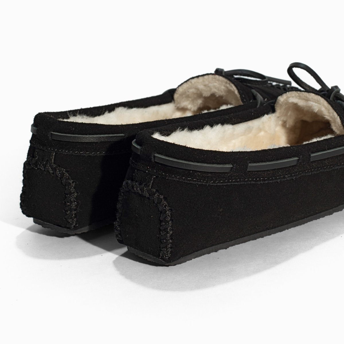 Mocassins en cuir Cally noir, MINNETONKA