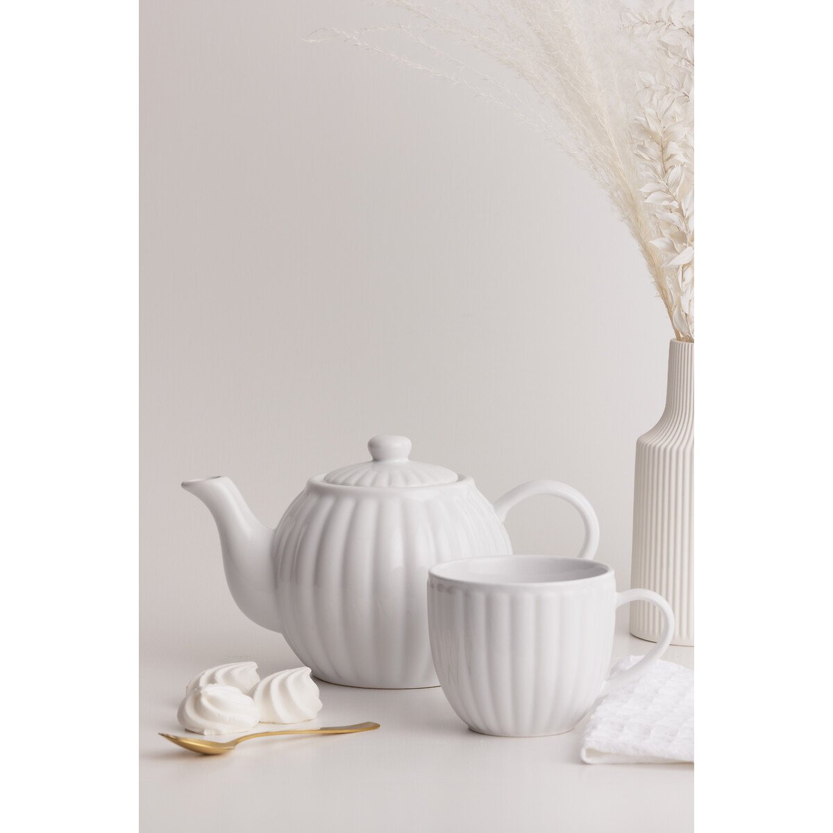Set of 4 Luxe Oversized Mugs white, PRICE & KENSINGTON