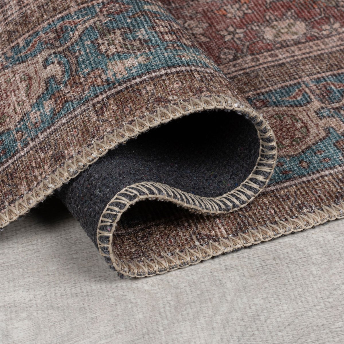 Tapis lavable de couloir CYRA rouge, FLAIR RUGS