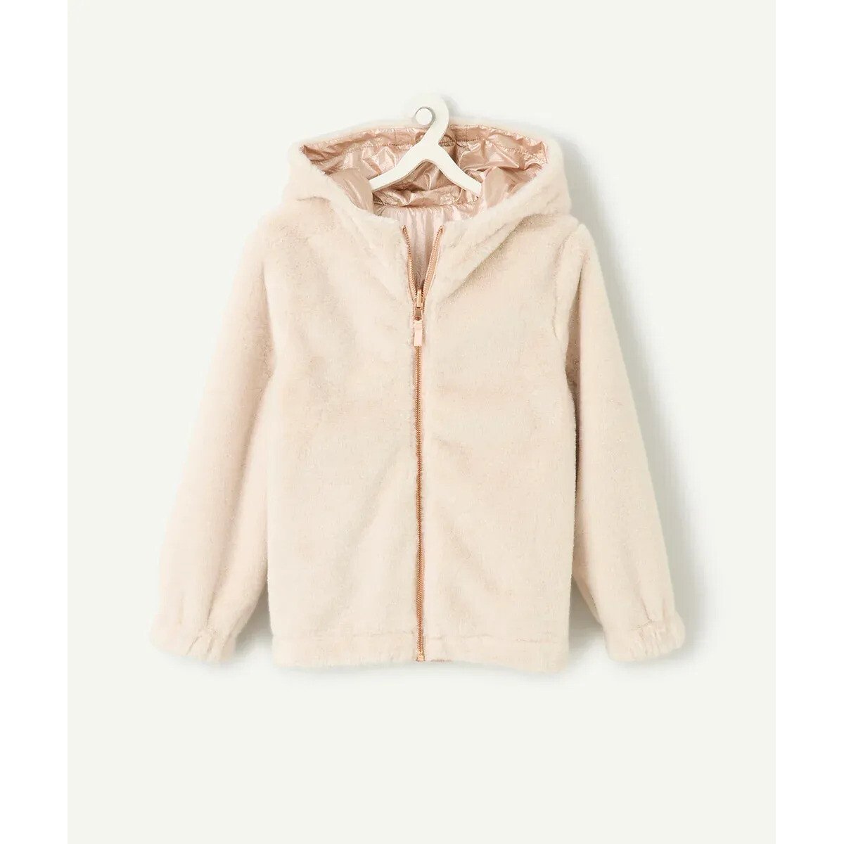 Cappotto reversibile foderato in pile rosa polvere, TAPE A L'OEIL