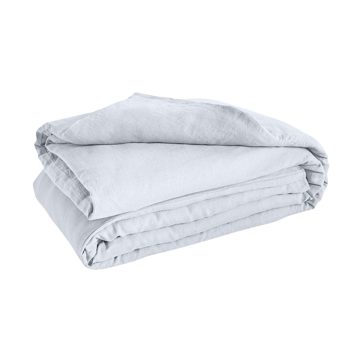 Housse de couette lin BRUNELLE blanc, HABITAT