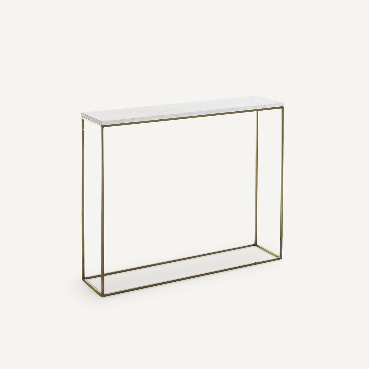 Console effet laiton vieilli/marbre, Mahaut marbre blanc, AM.PM