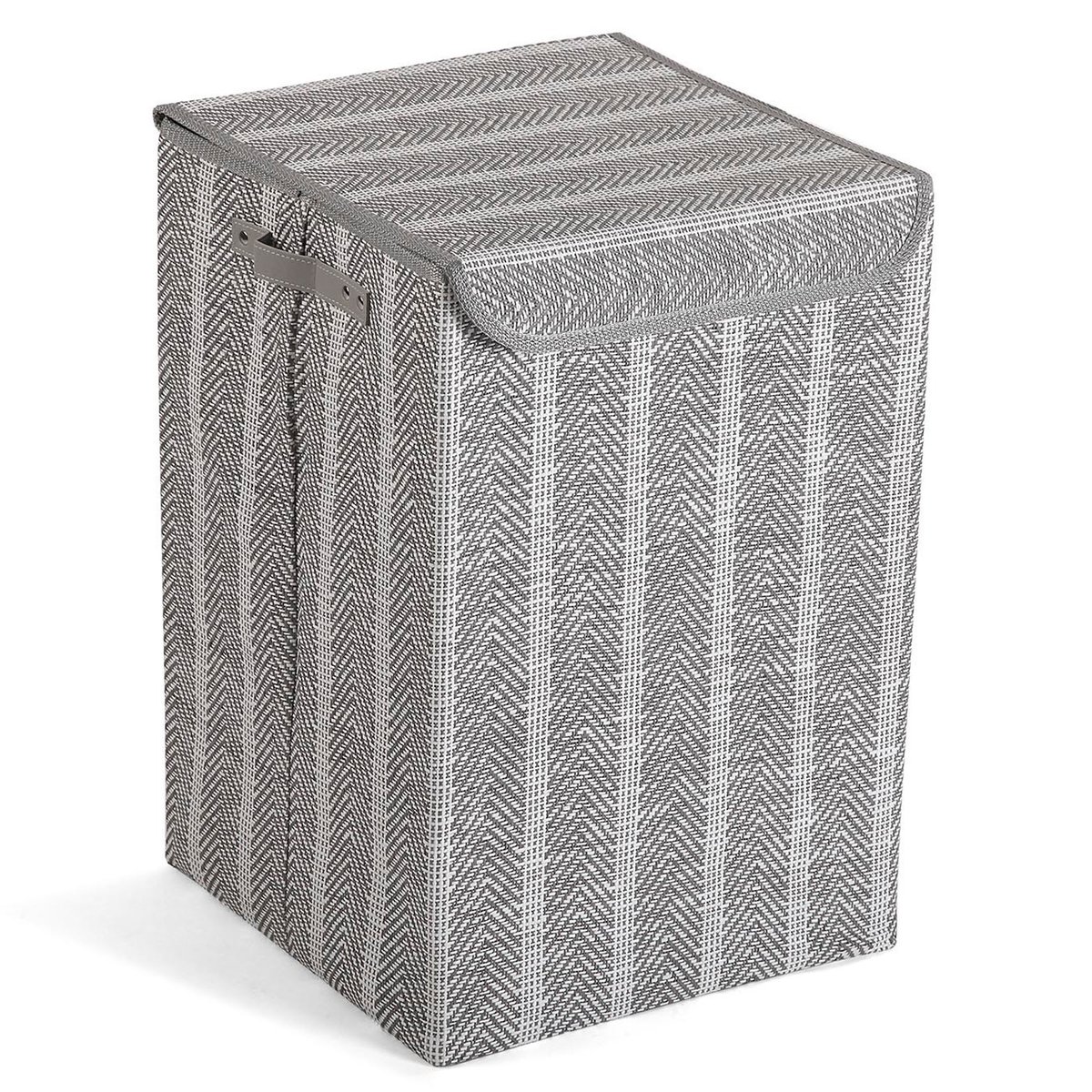 Panier à linge gris 35x35x53cm gris, VERSA