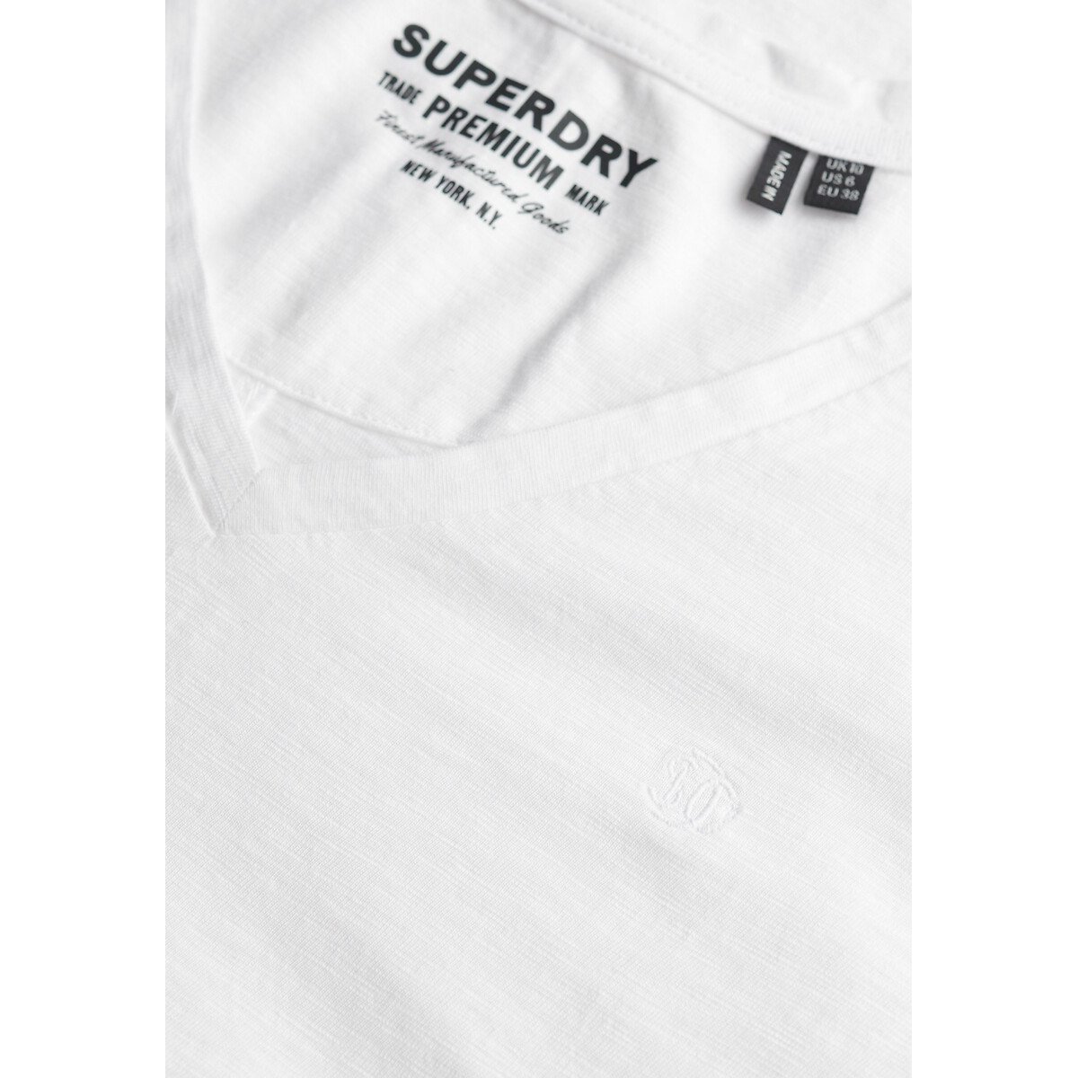 T-shirt brodé blanc, SUPERDRY