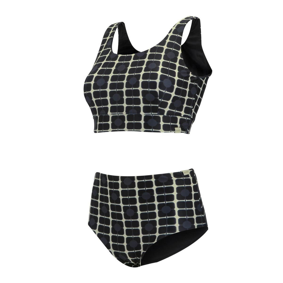 Ensemble de maillot de bain 2 pièces motif/style coquelicot et réversible ORLA KIELY monochrome, REGATTA