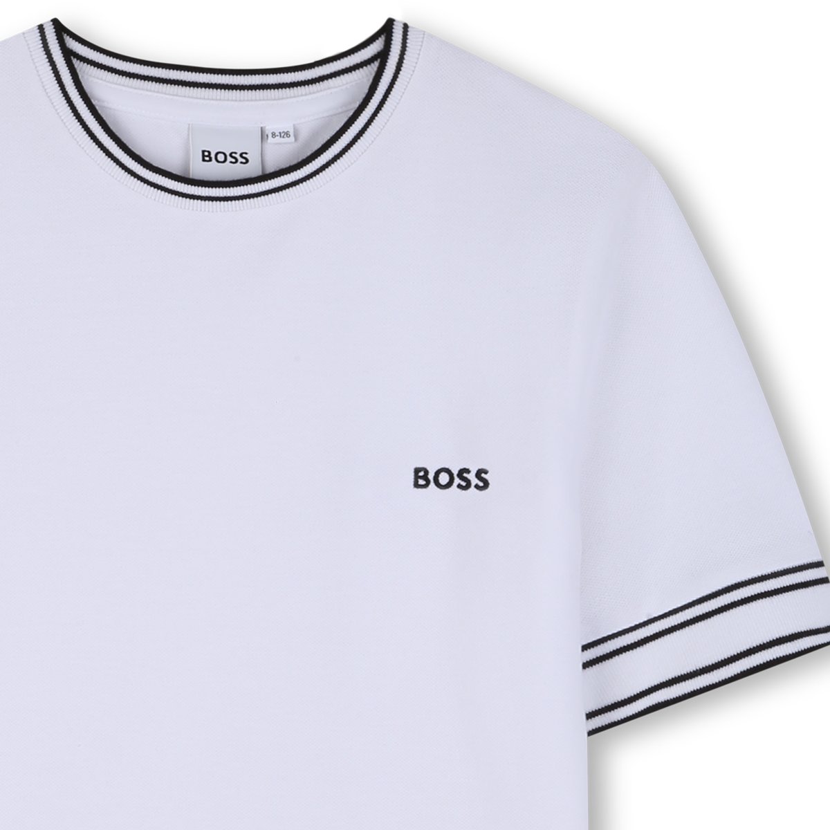 Tee-shirt manches courtes blanc, BOSS KIDSWEAR
