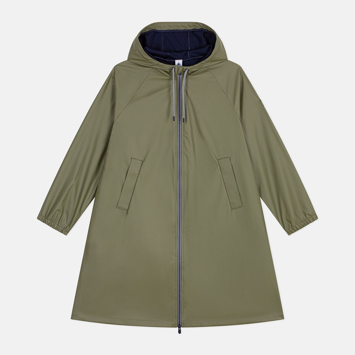 Ciré long bicolore à capuche vert, PETIT BATEAU