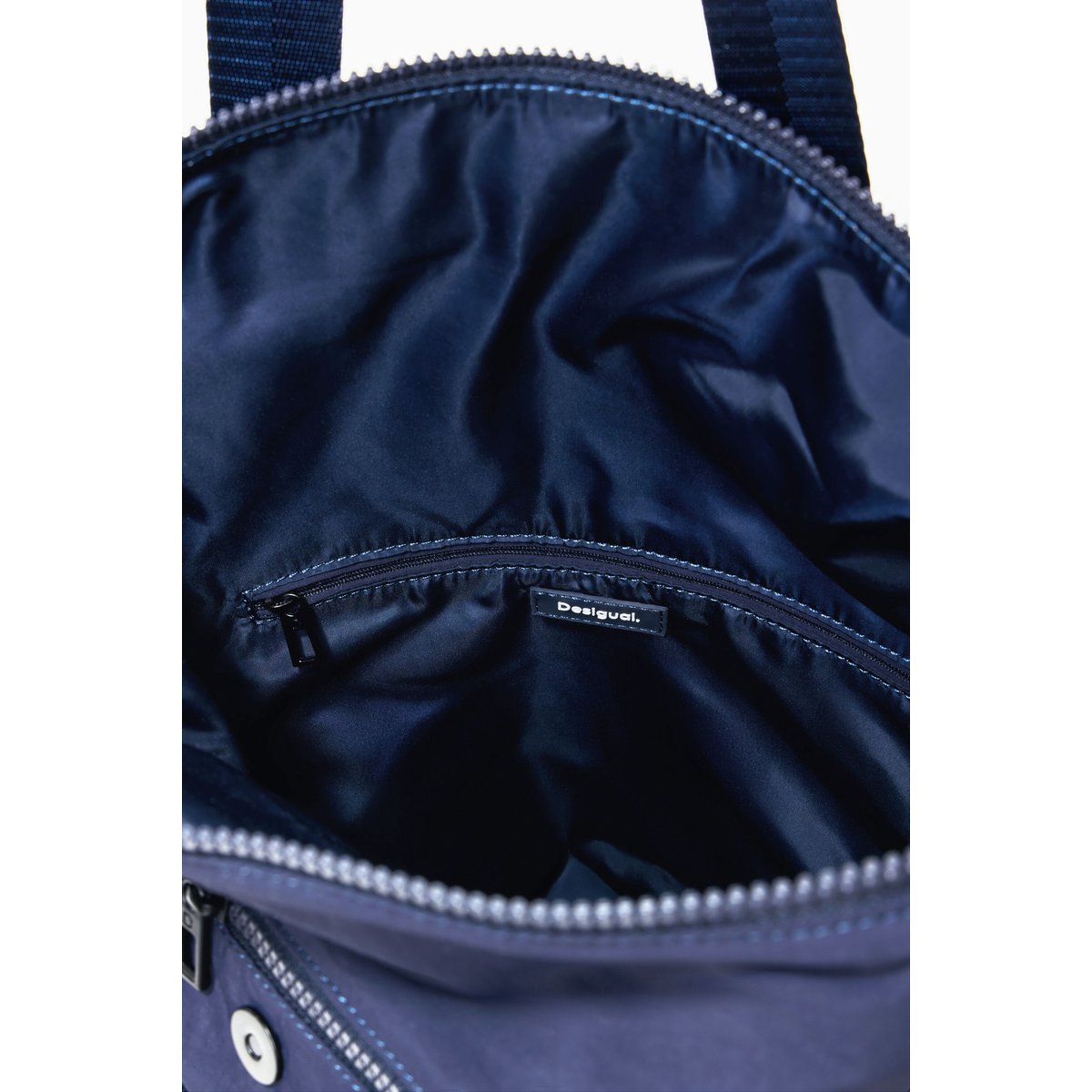 Grand sac à dos multiposition en nylon bleu, DESIGUAL