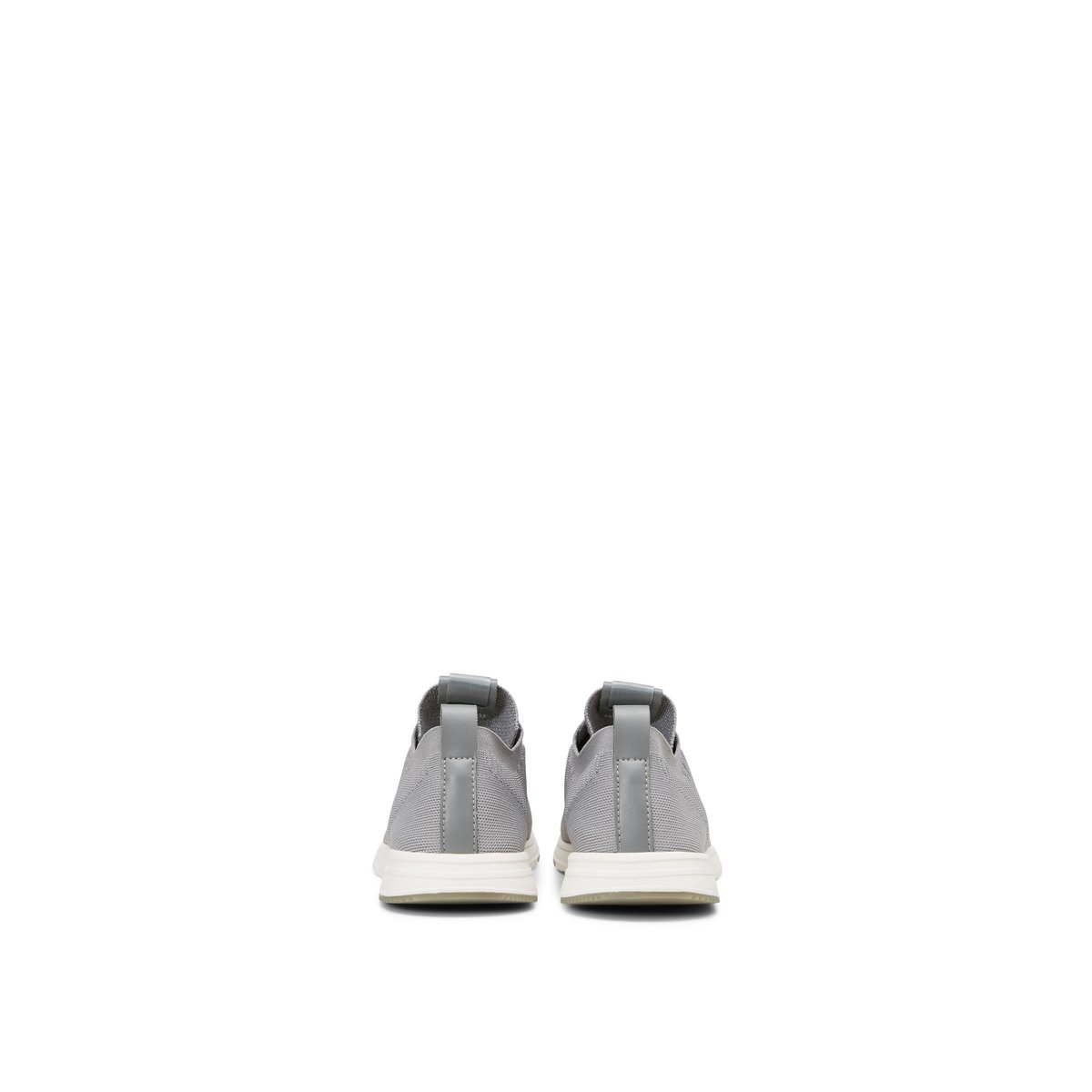 Baskets en tricot en polyester recyclé gris, MARC O'POLO