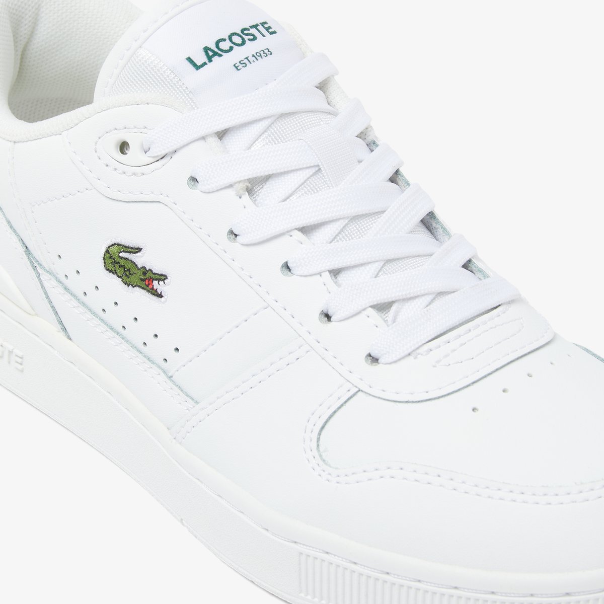 Sneakers T-Clip Set femme en cuir blanc-21g, LACOSTE