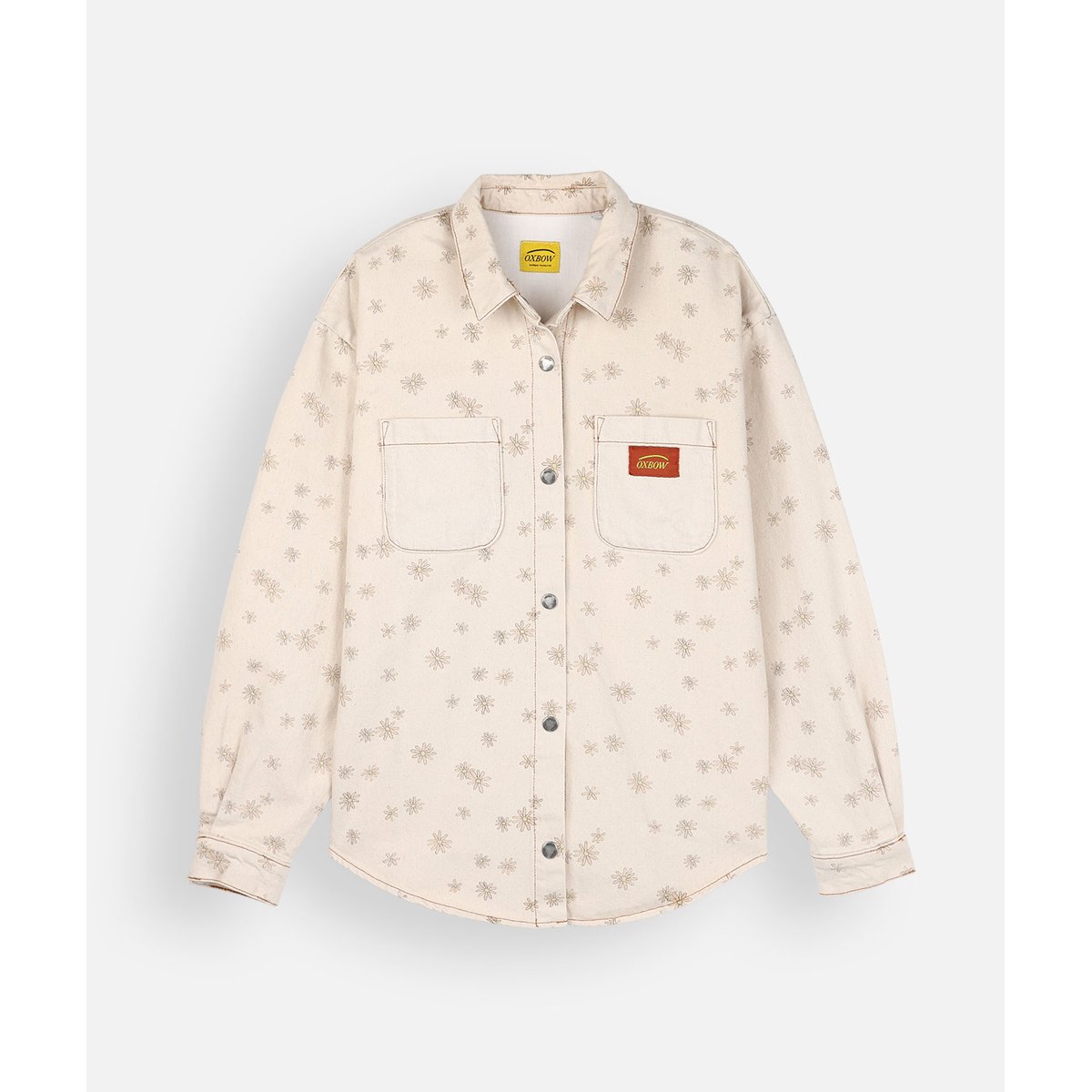 Surchemise en denim imprimé MARGARIDA sable, OXBOW