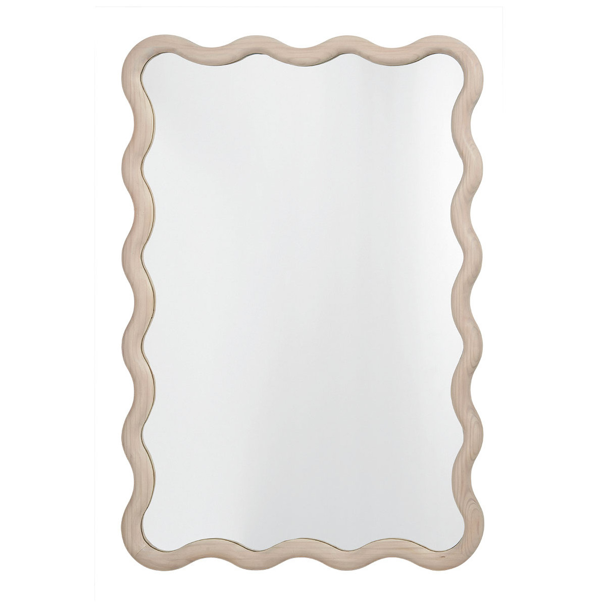 Miroir LUMIA pin naturel, BLANC D’IVOIRE