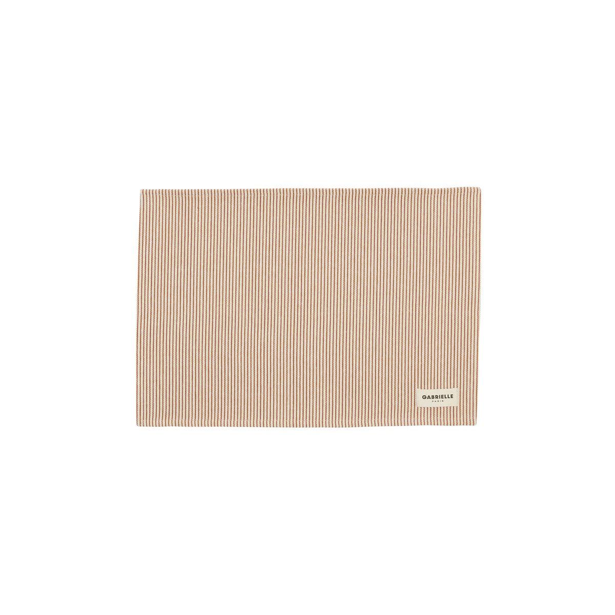 Set de table en coton, RAYURES beige argile, GABRIELLE PARIS
