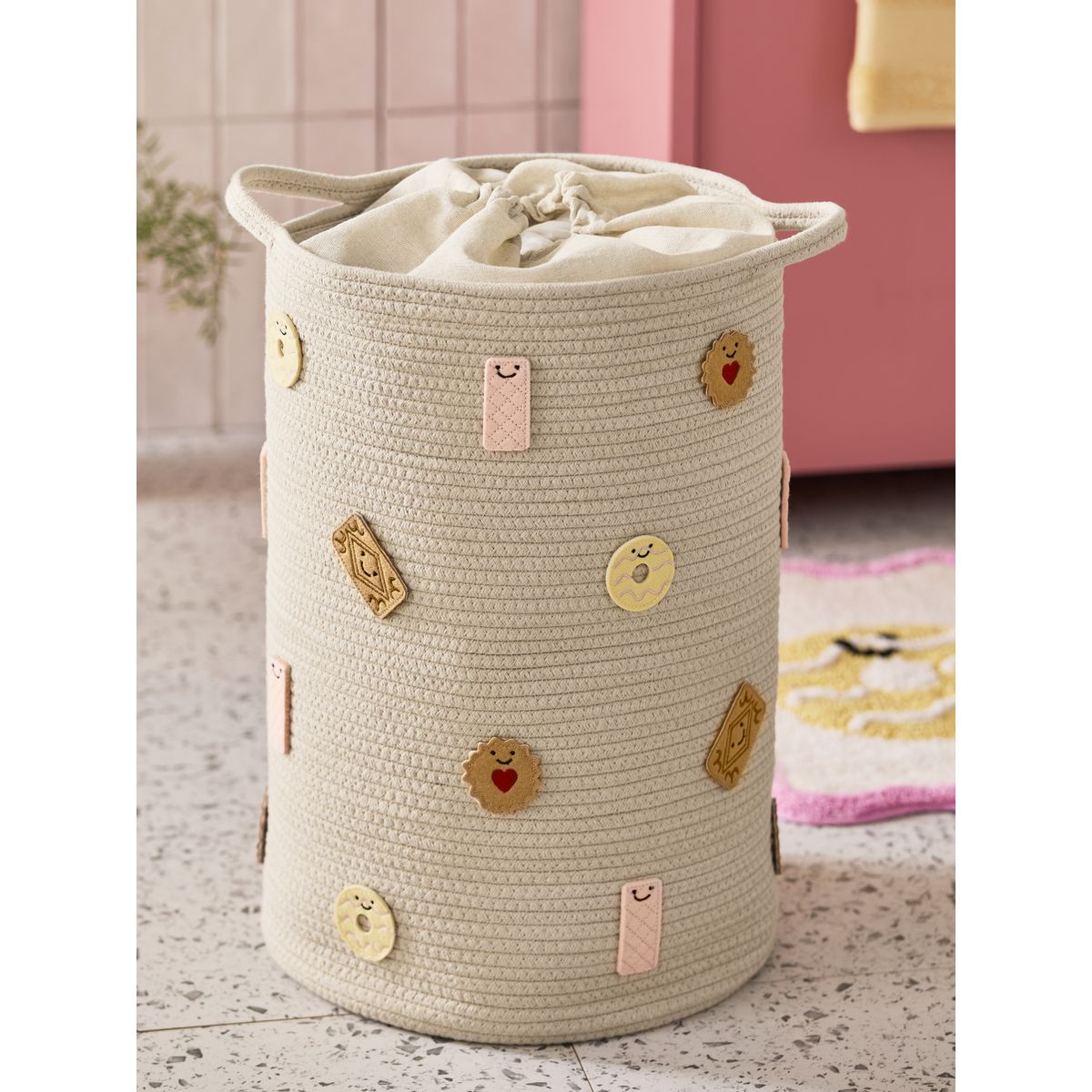 Panier à linge biscuit naturel, NEXT
