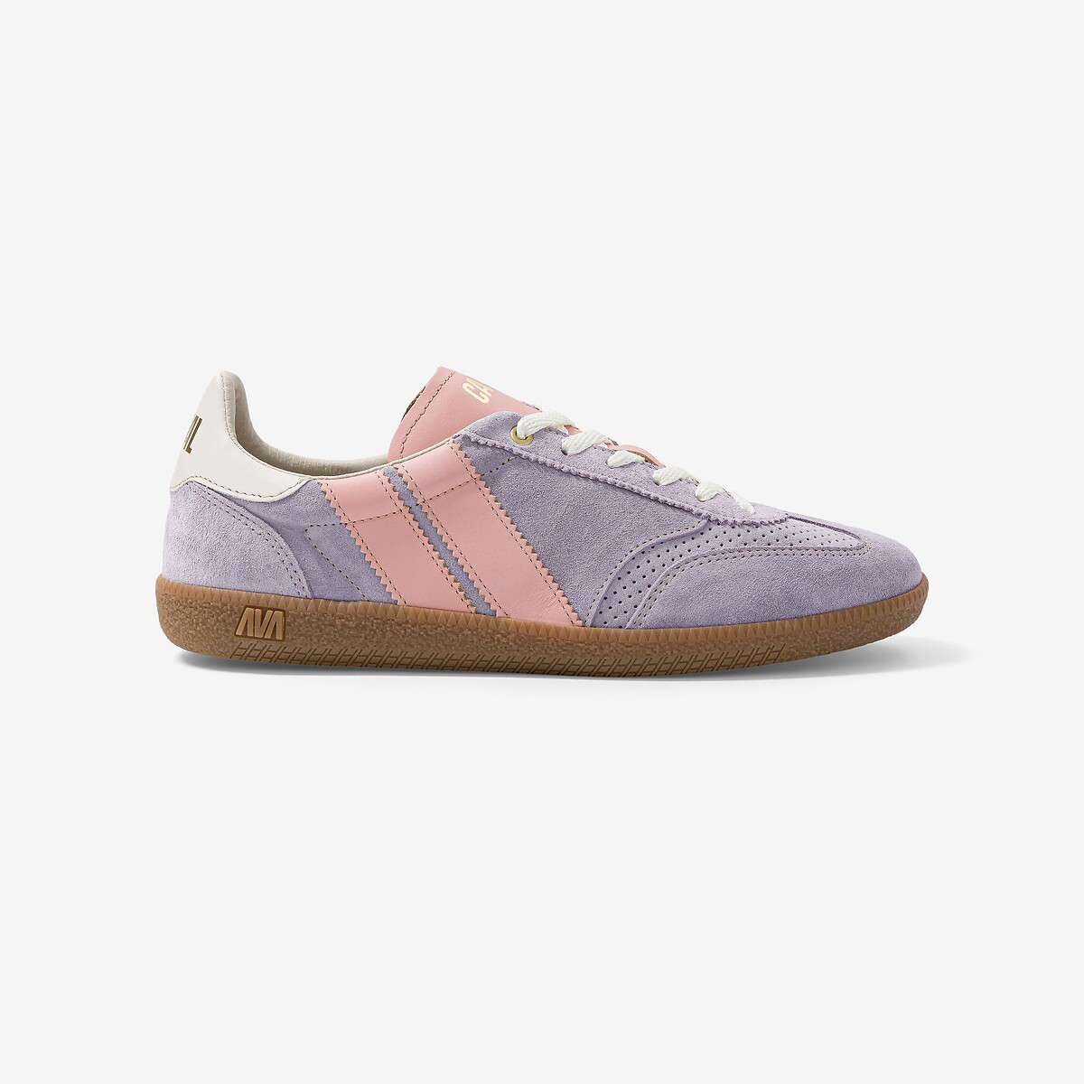 Baskets en cuir lilas, CAVAL