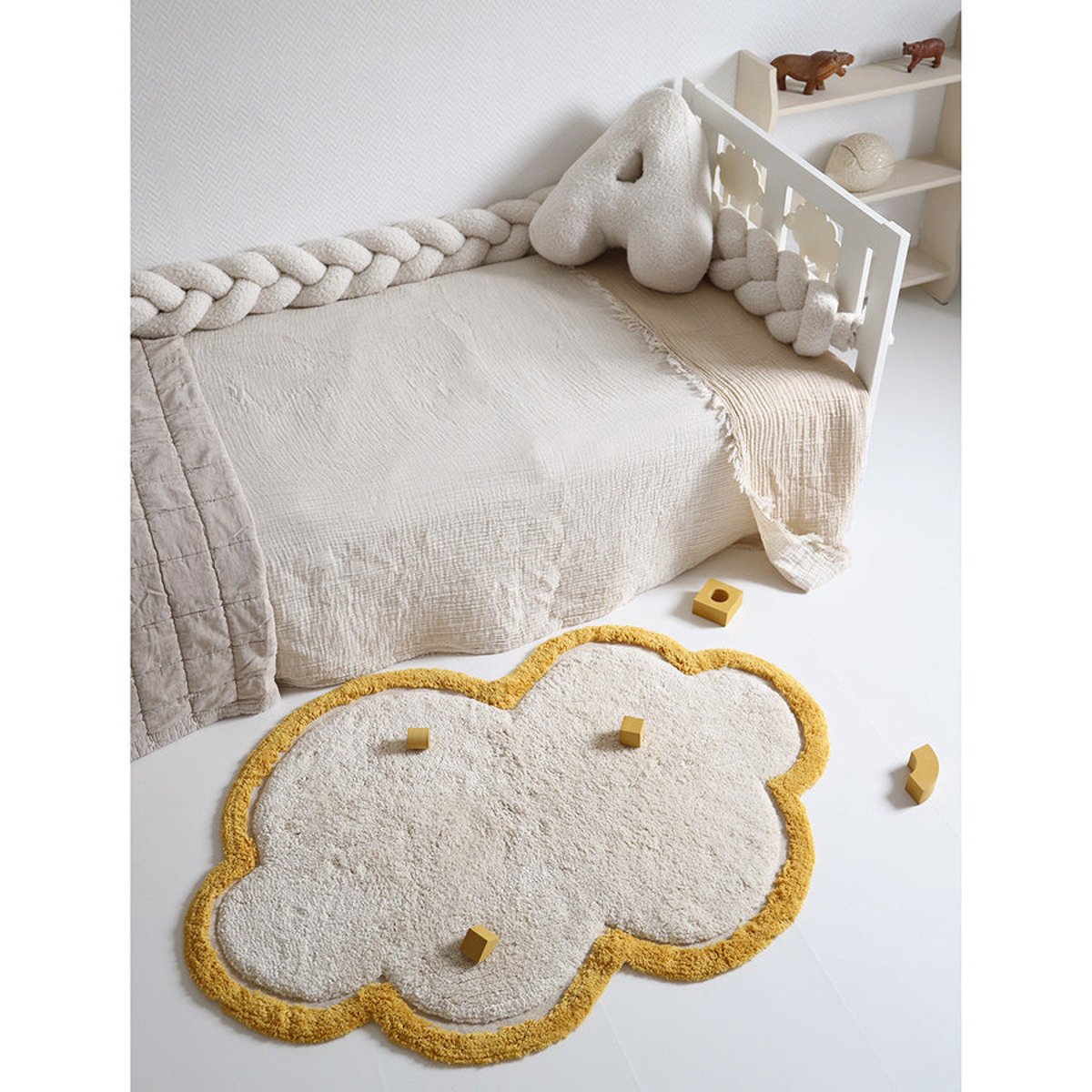 Tapis enfant nuage Little Nimbus Toffee citrus, NATTIOT