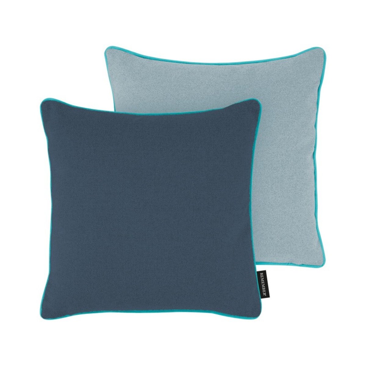 Coussin bicolore réversible blueberry, REMEMBER