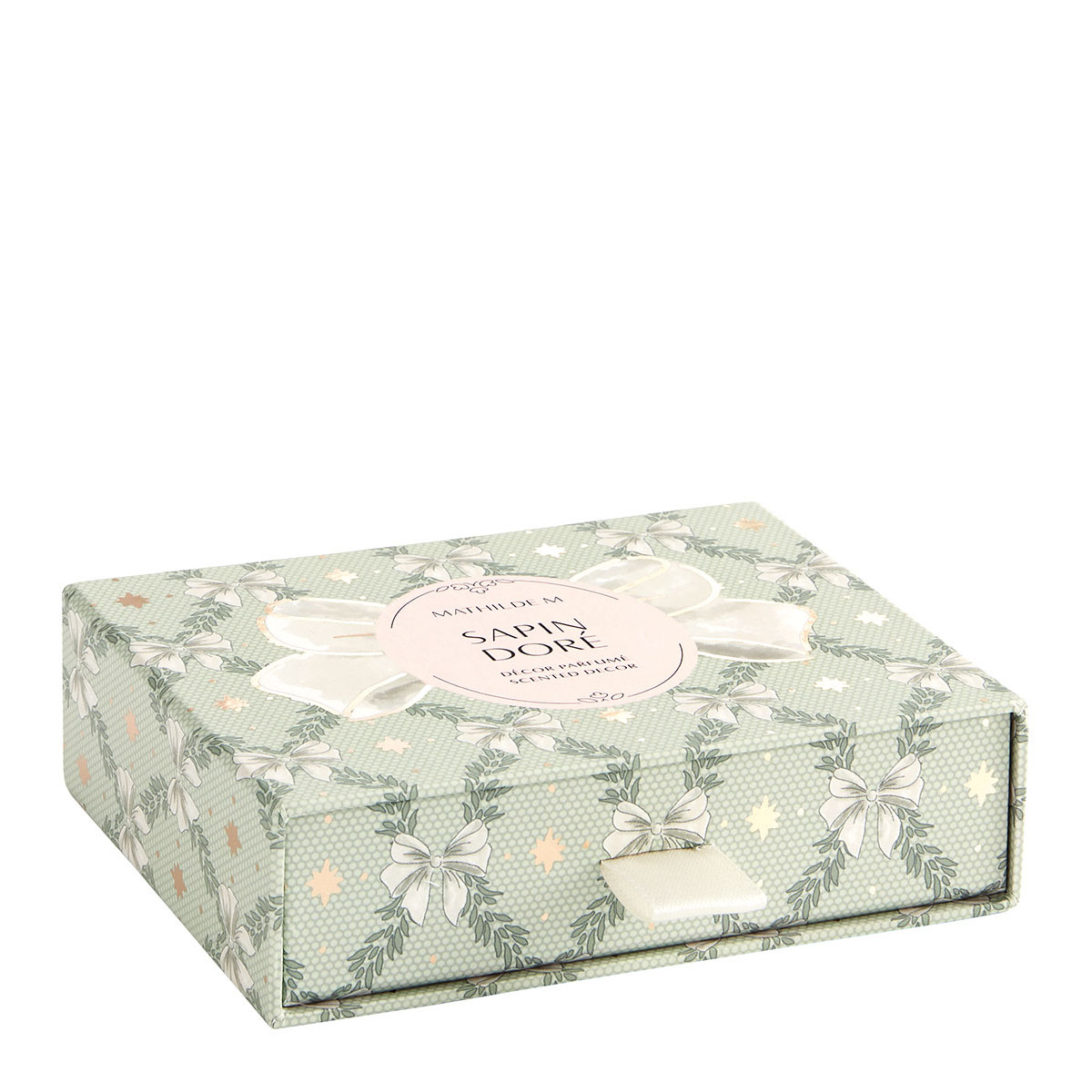 Décor parfumé et concentré Sapin Doré RUBANS DE FÊTE blanc, MATHILDE M