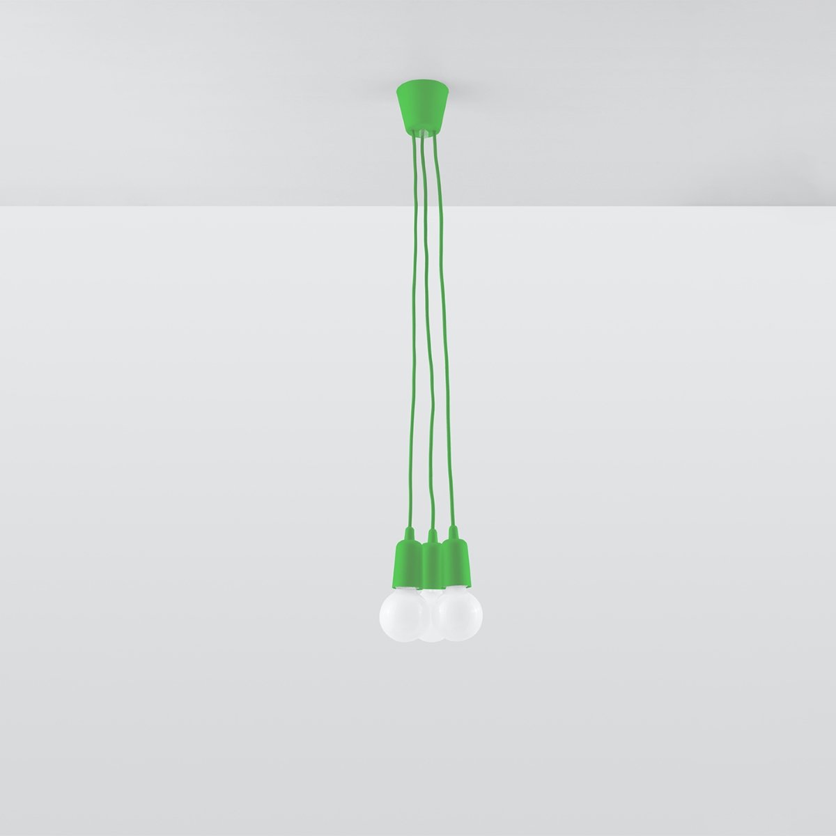 Suspension PVC Vert E27 3 Diego vert, EDEN