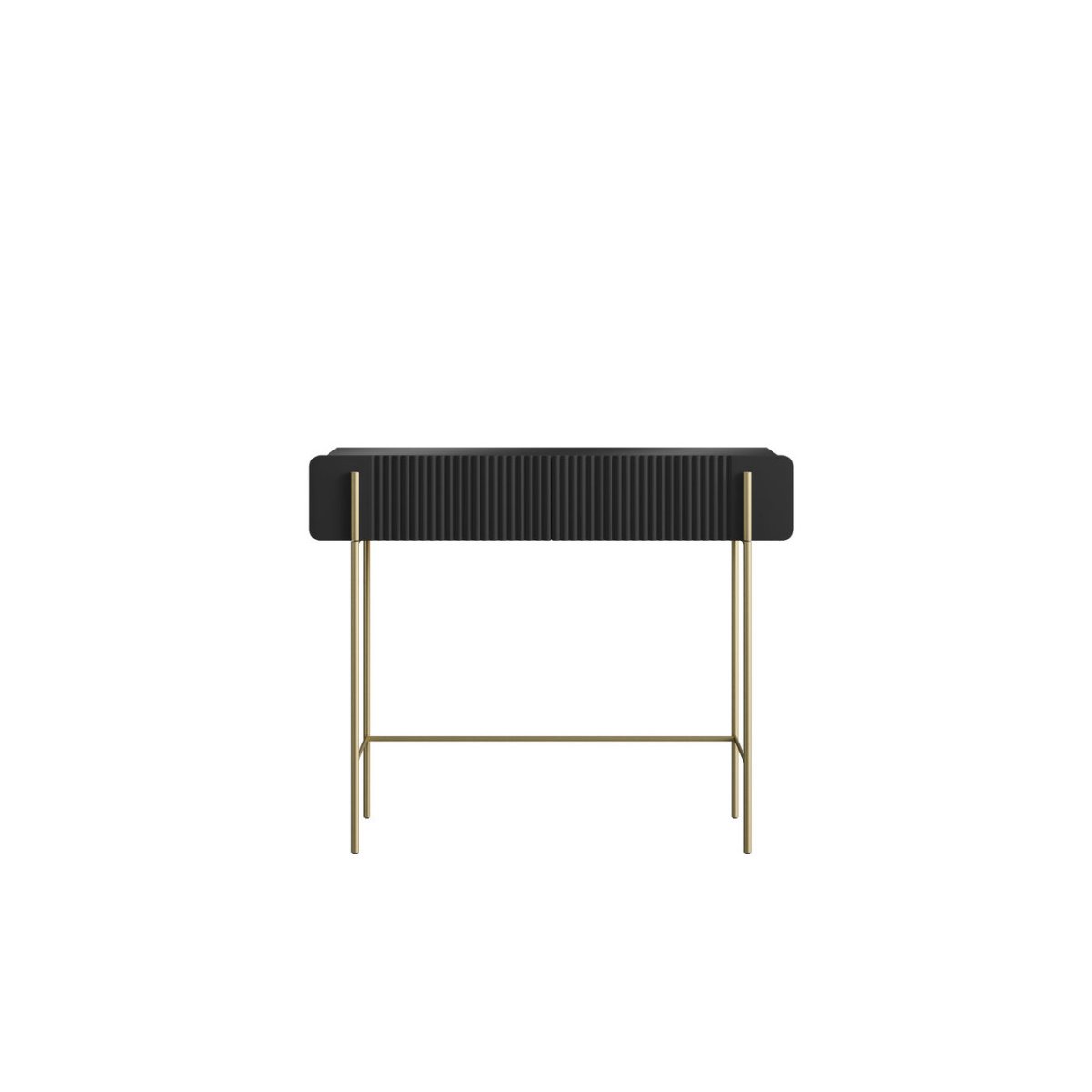 Console 100 cm panneaux de particules et MDF, MATHILDE noir, BOBOCHIC