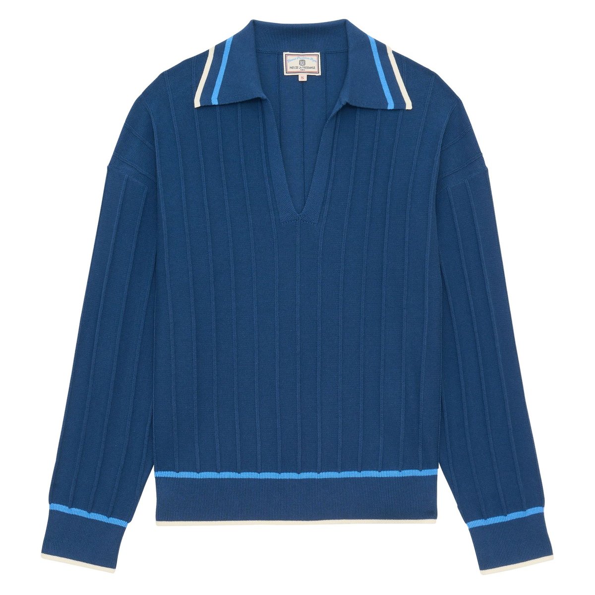 Pull Solange en coton bleu, INES DE LA FRESSANGE PARIS
