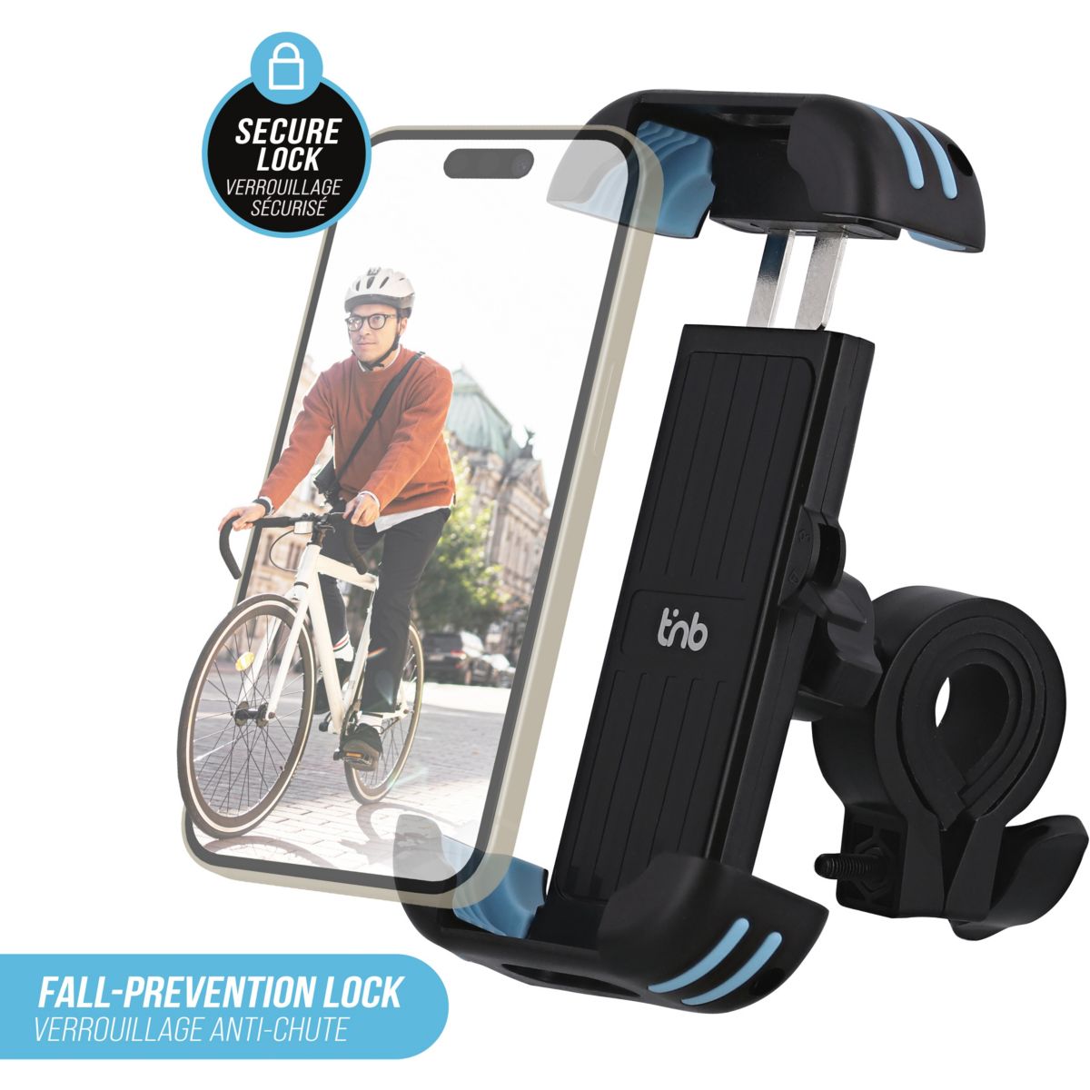 Support smartphone smartphone renforcé universel noir, TNB