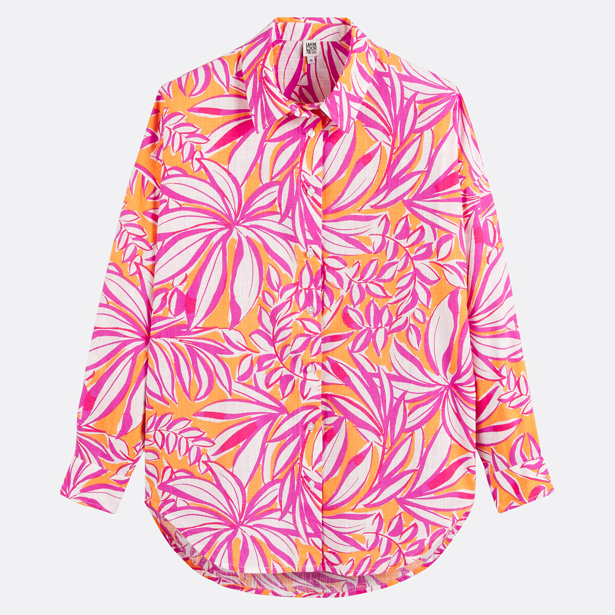 Signatures Apolline Printed Oversized Shirt orange, LA REDOUTE COLLECTIONS