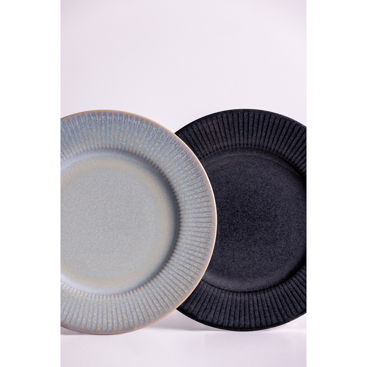 Set of 4 Reactive Linear Side Plates black, MASON CASH