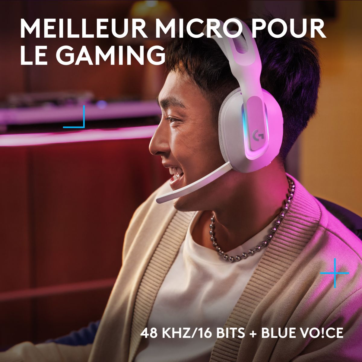 Casque gamer G522 LIGHTSPEED Blanc couleur unique, LOGITECH