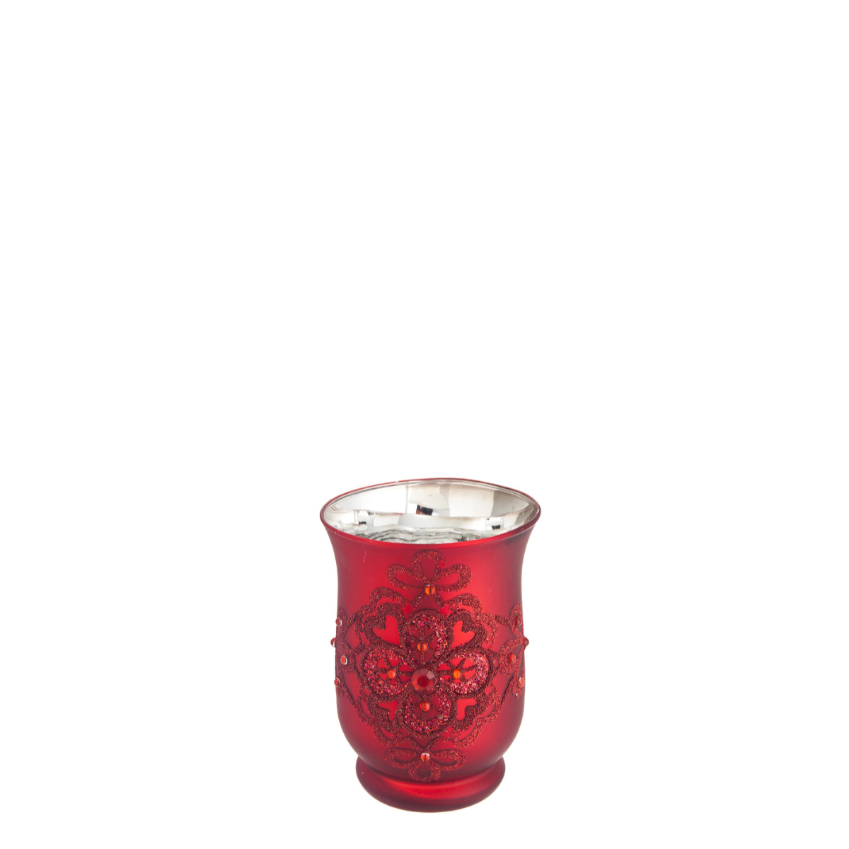 Photophore décoratif en verre H15 NOËL rouge, SIA DECO