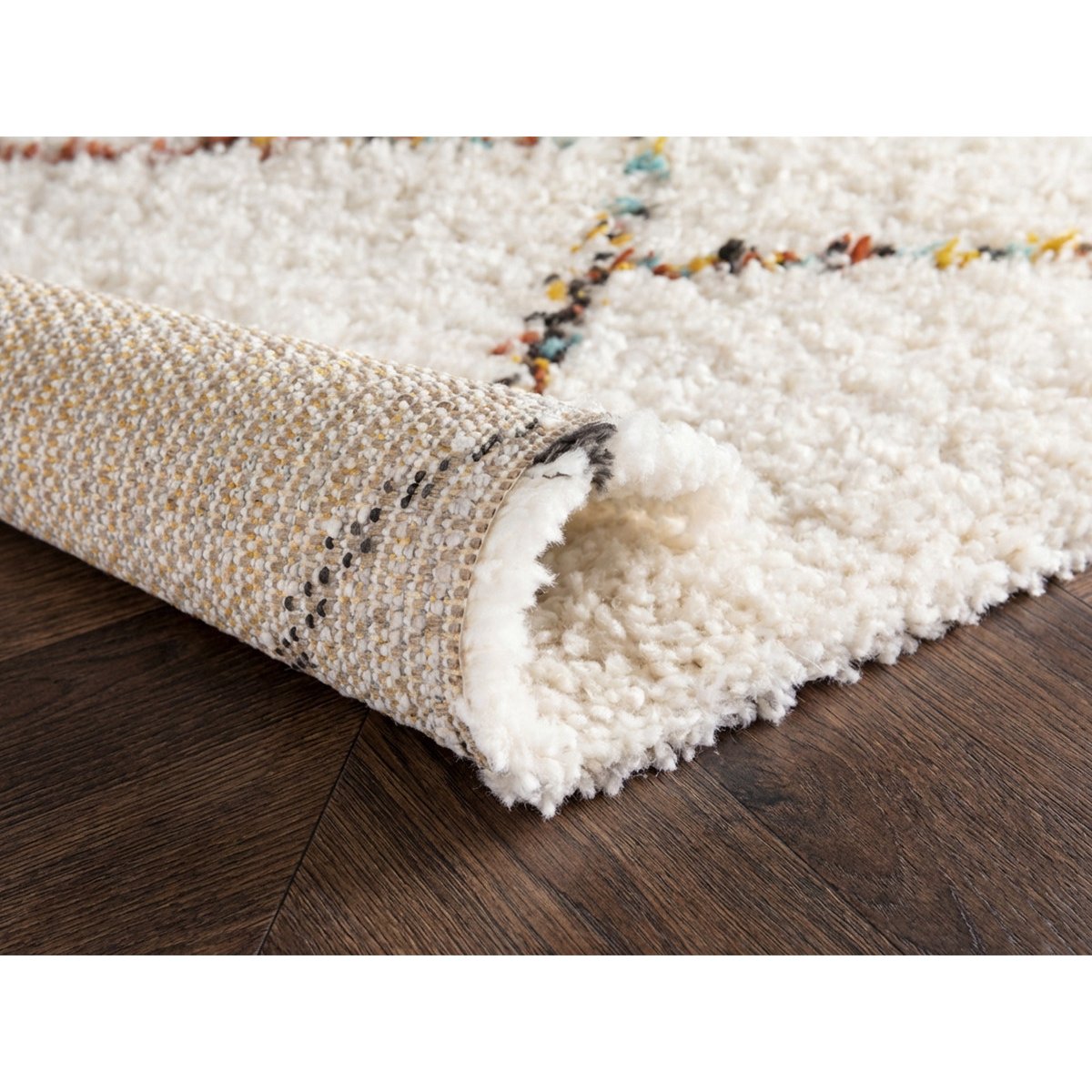 Tapis poils longs style , ELOISE multicolore, BOBOCHIC