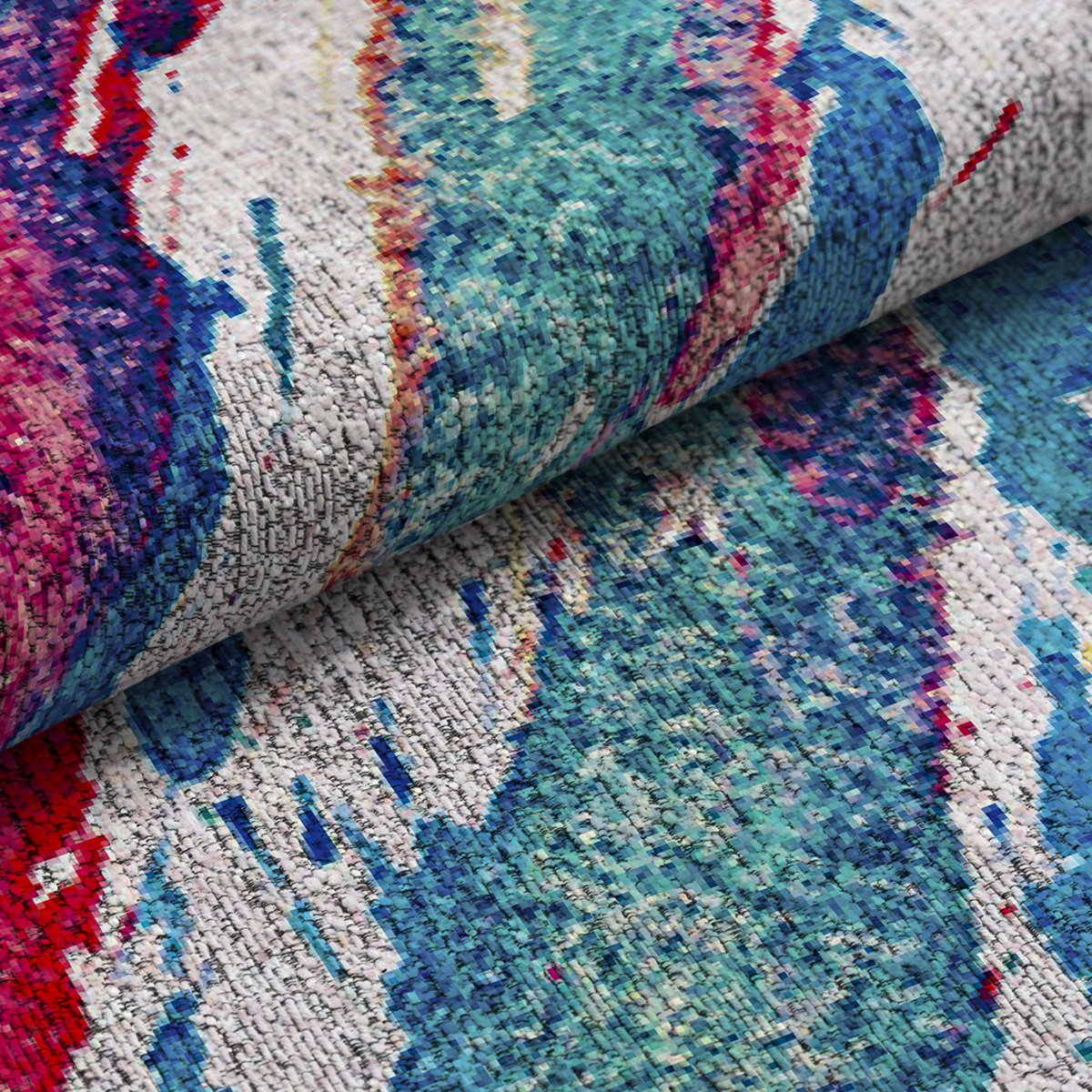 Tapis de salon SPLASH multicolore, NAF NAF HOME