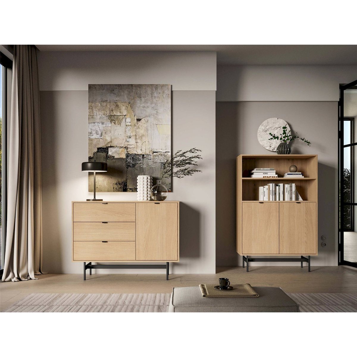 Commode en bois collection HEGGERS chêne mavelie, RECOLLECTION