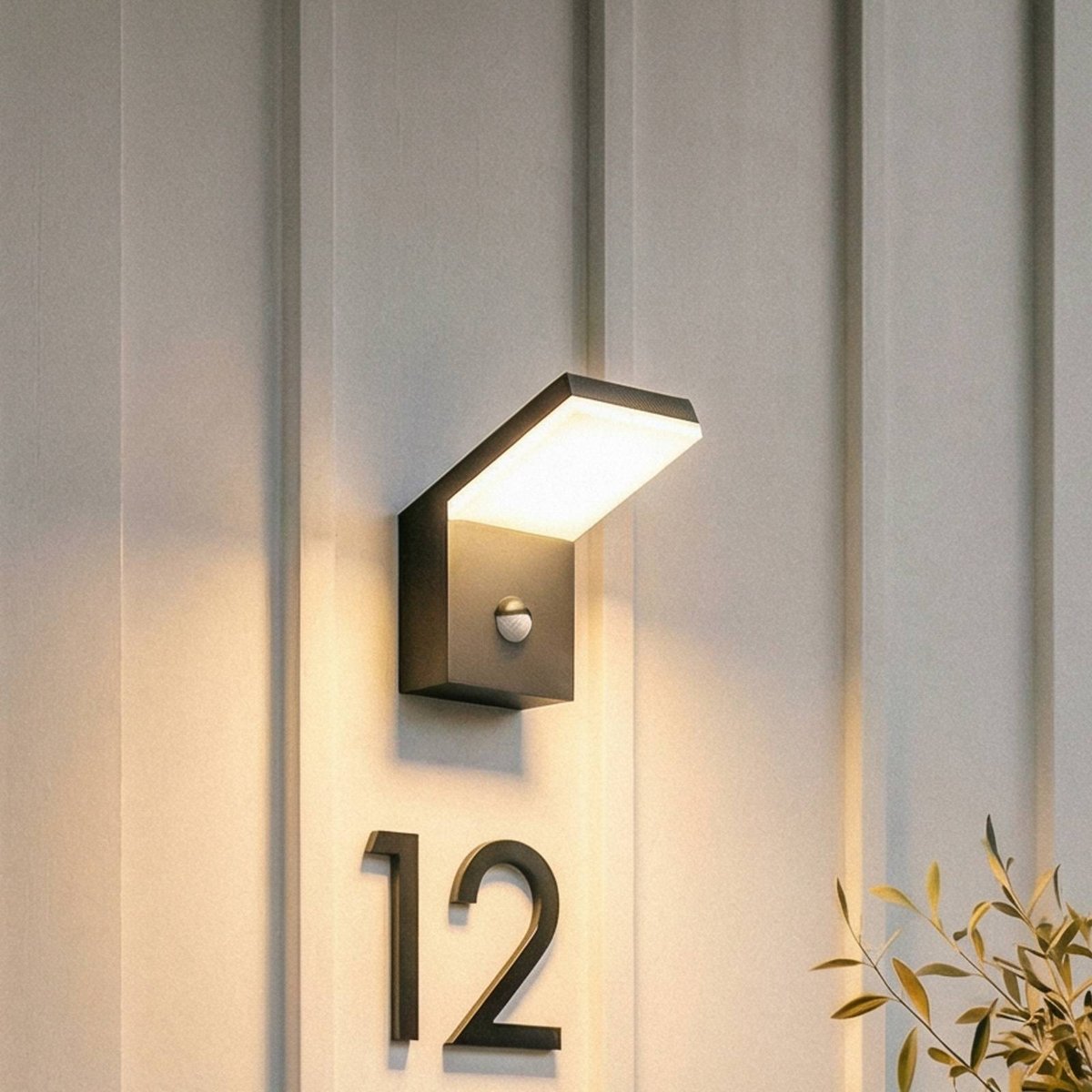 Applique extérieure en aluminium moderneLED gris foncé, blanc, ARCCHIO
