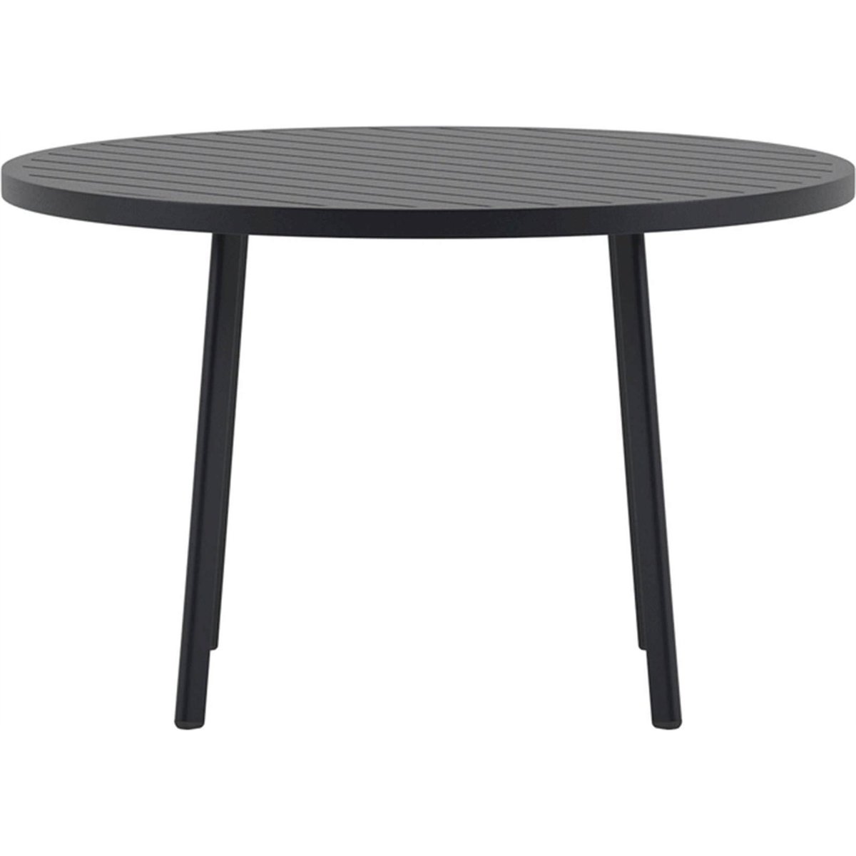 Table de jardin ronde aluminium GIARDINI noir, RECOLLECTION